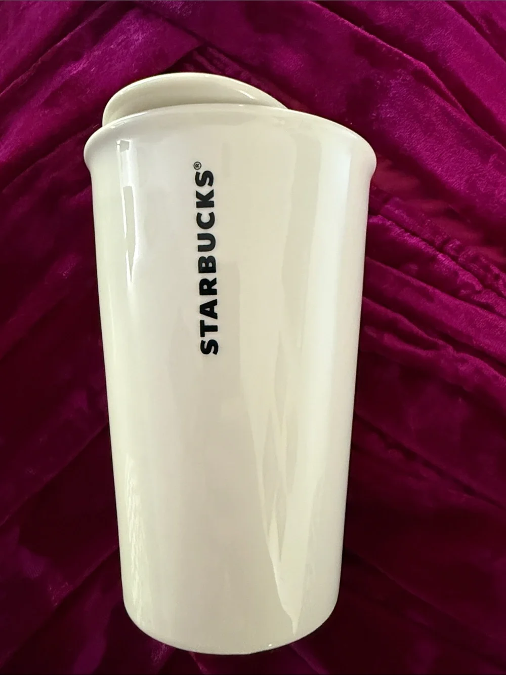 Starbucks Snowflake and Hearts Ceramic Tumbler